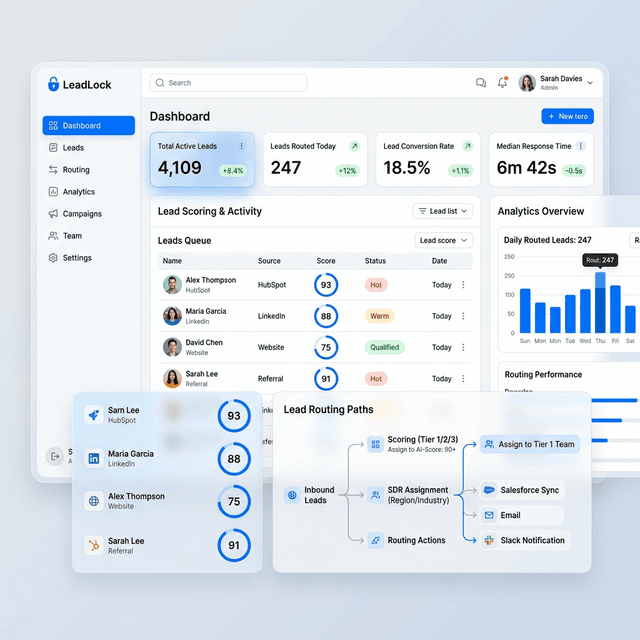 LeadLock Dashboard Preview